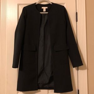 H&M black short coat